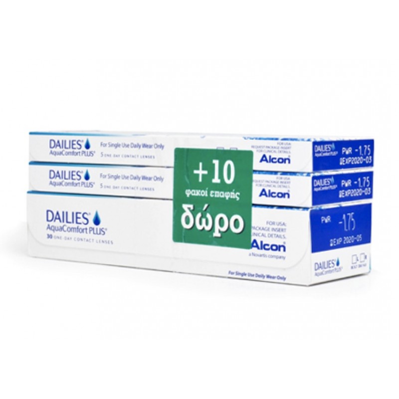 Dailies AquaComfort Plus Alcon -spherical daily contact lenses (30+10 pack )