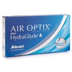 Air Optix plus HydraGlyde Alcon-Disposable monthly soft lenses 6pack