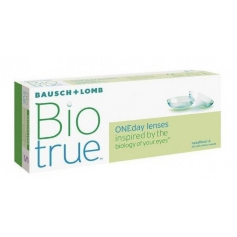 Bausch & Lomb Bio true ONEday lenses-Ημερήσιοι Φακοί μυωπίας 30τμχ.