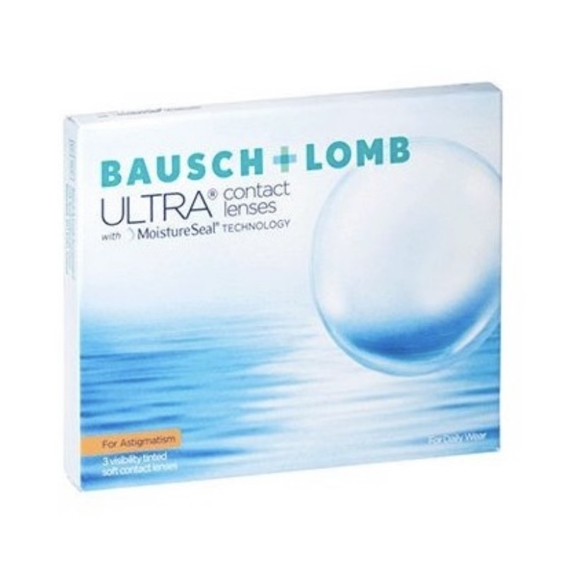 Ultra Bausch+ Lomb for Astigmatism-monthly toric soft contact lenses 3 pack