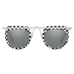Sunglasses Alain Mikli Aujourd D Hui 4011 001/6G-Mirrored-Bw Damier And Silver
