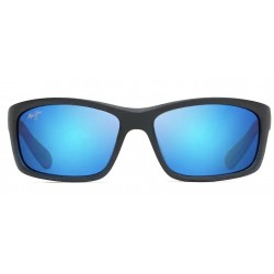 Sunglasses MAUI JIM KANAIO COAST B766-08C Polarized-Matte Translucent Blue Black with Stripe