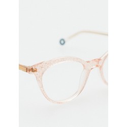Kid's Eyeglasses KALEOS Daisy 002-Transparent Pink/glitter