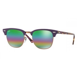 Γυαλιά Ηλίου Ray-Ban Clubmaster Flash RB3016 1221/C3-Mirror-Μωβ/Χρυσό