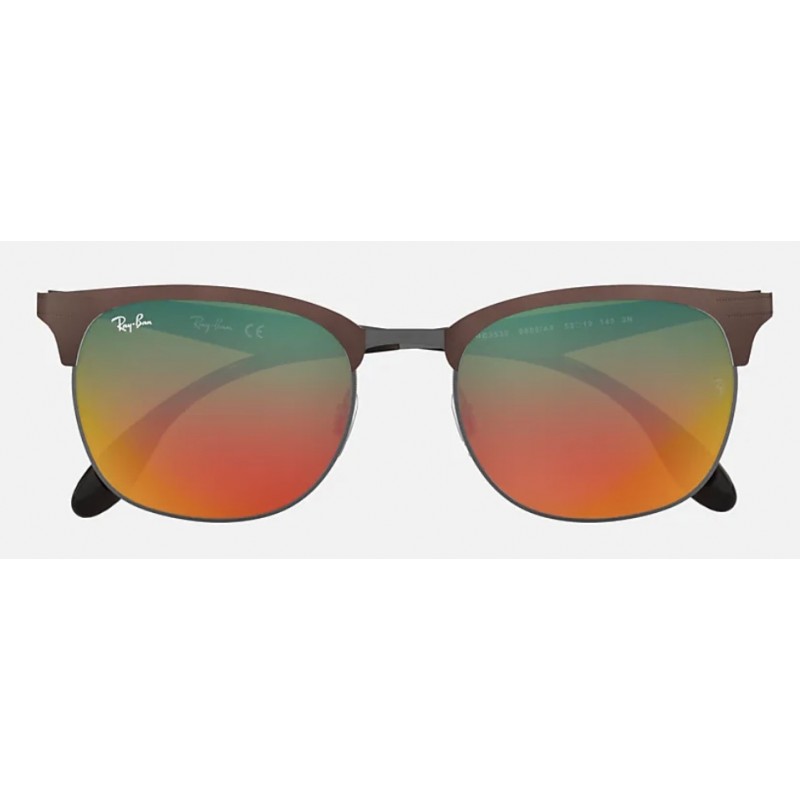 Sunglasses Ray-Ban RB 3538 99006A8-Mirror gradient-Matte gunmetal with brown