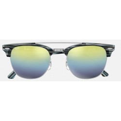 Sunglasses Ray-Ban Clubmaster Double bridge RB3816 1239/12-Mirror gradient-Blue/Tortoise