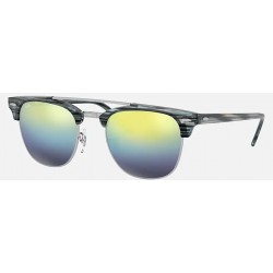 Sunglasses Ray-Ban Clubmaster Double bridge RB3816 1239/12-Mirror gradient-Blue/silver