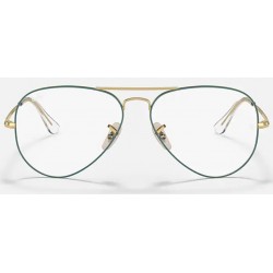 Eyeglasses Ray-Ban Aviator RB6489 3136-Matte Petroleum on gold