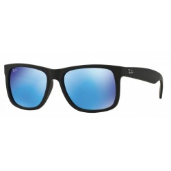 Sunglasses Ray-Ban Justin RB4165 622/55-Blue Flash-Mirror-Black rubber